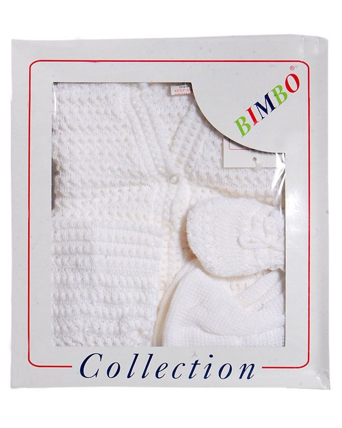 4 Pieces Set Of Cardigan- White