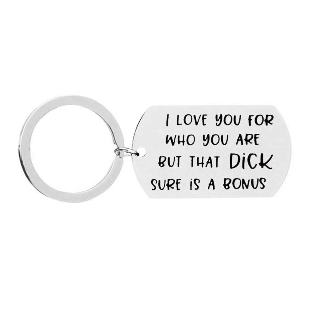 I Love You For Who You Are Pendant Keyring Couple Keychain-
