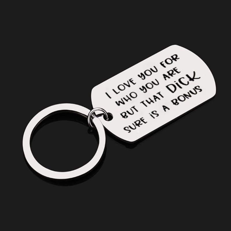 I Love You For Who You Are Pendant Keyring Couple Keychain-