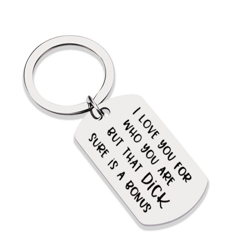 I Love You For Who You Are Pendant Keyring Couple Keychain-