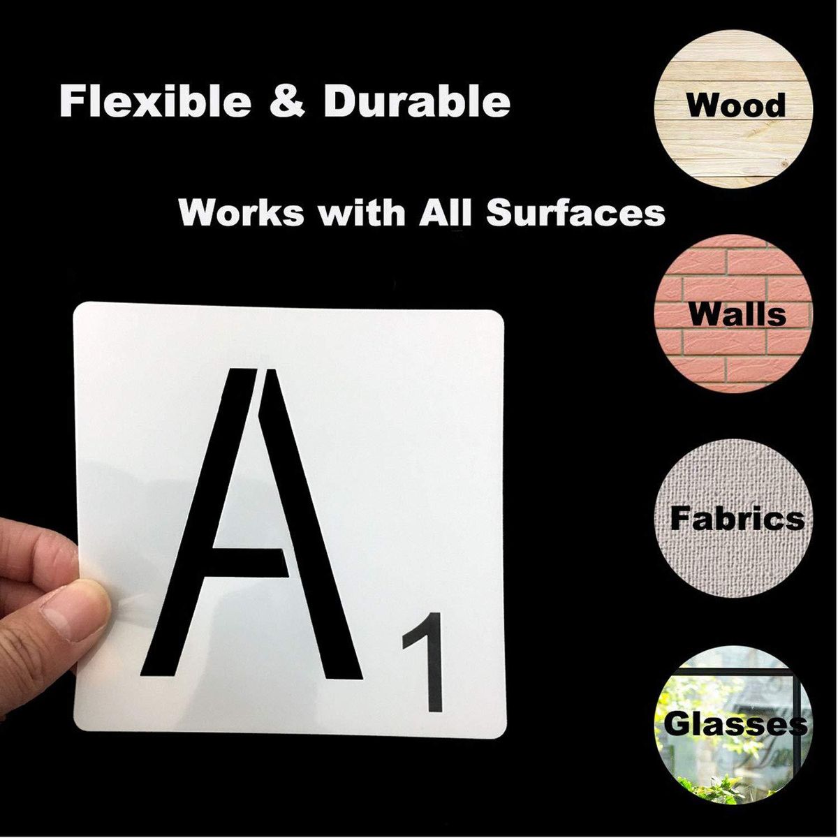 26Pcs Reusable Letters Wall Decor Kids DIY Art and