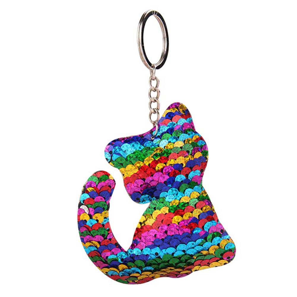 Cute Reflective Sequin Cat Hanging Pandant-Multicolor