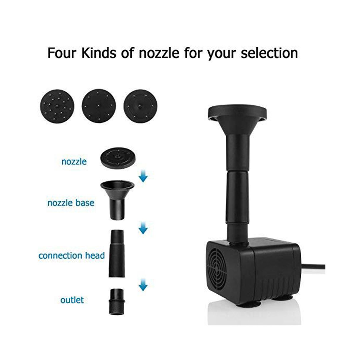 Solar Hydroponics Submersible Pump Multifunctional with 7