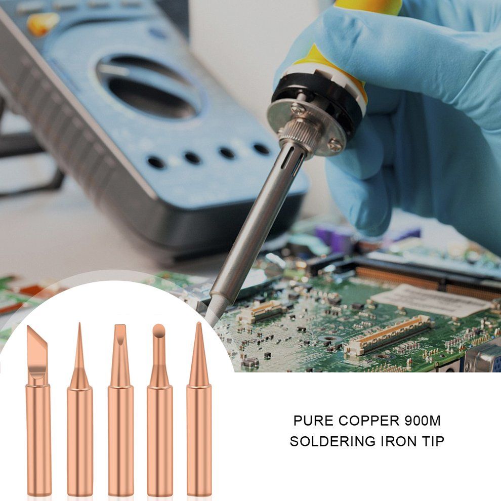 5p S/set   Iron Tips Pure  O Er 900M-T Tip Lead-free Solder Tips-copper Color