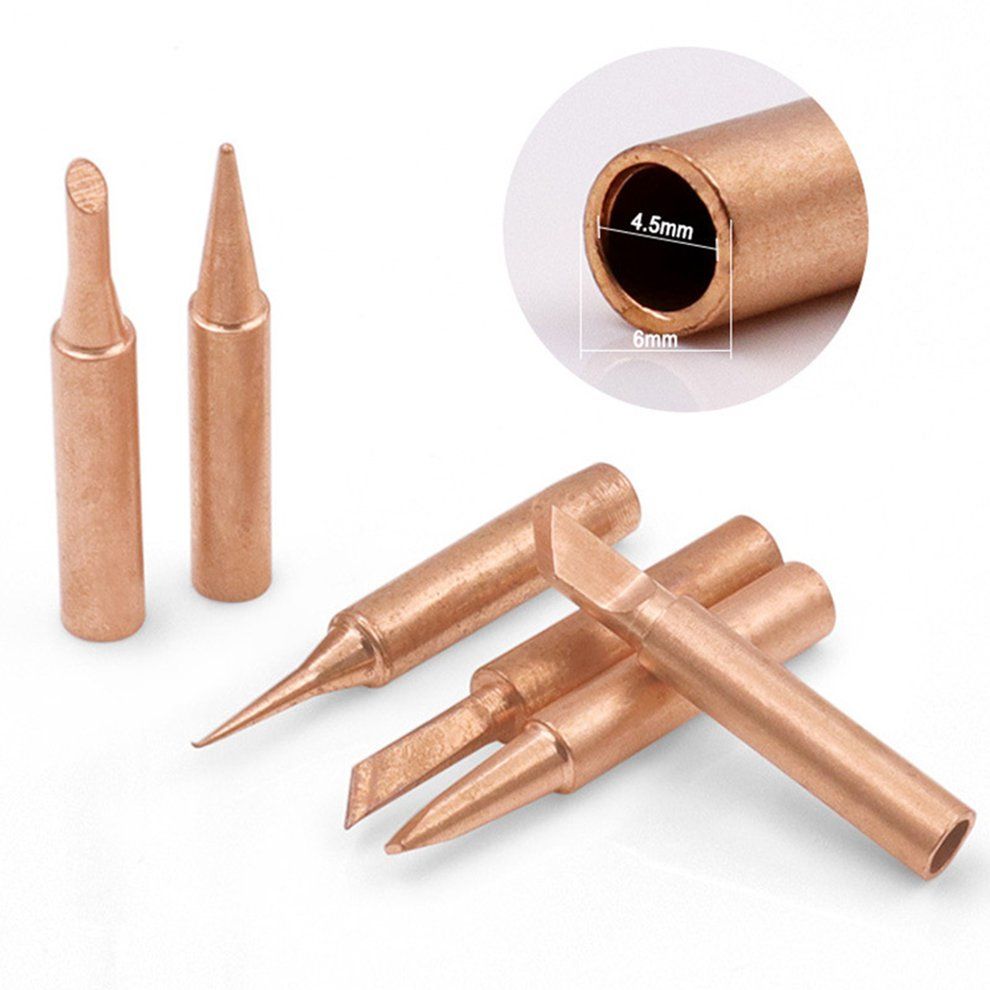 5p S/set   Iron Tips Pure  O Er 900M-T Tip Lead-free Solder Tips-copper Color