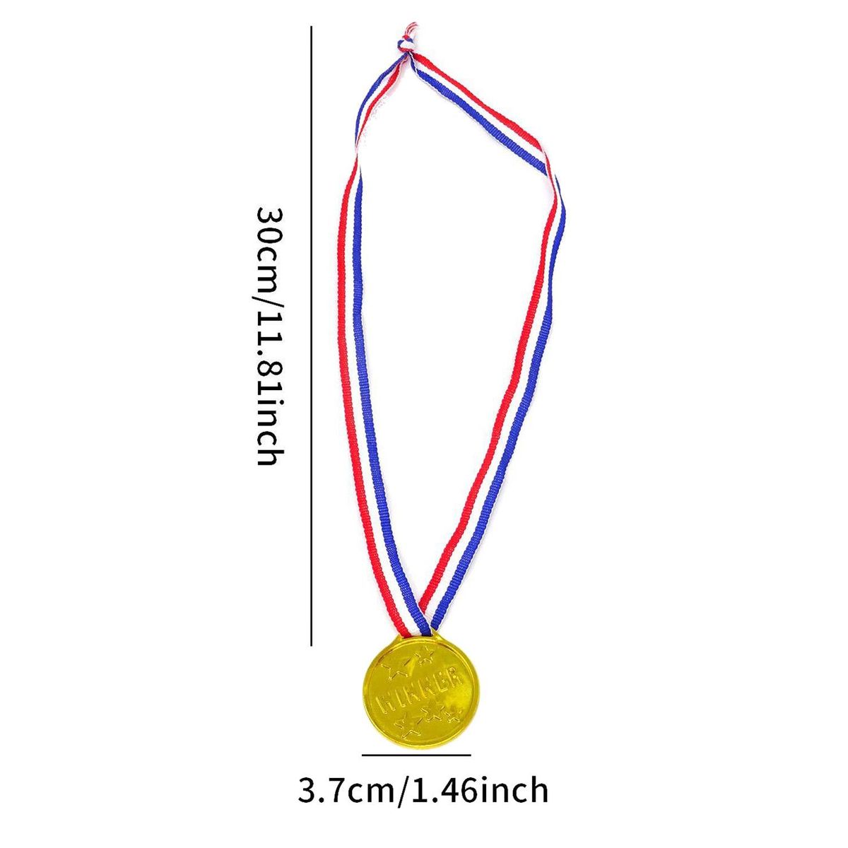 100 Pieces Kids Plastic Winner Medals Gold Winner Award Medals for Olympic Style,Party Decorations and Awards