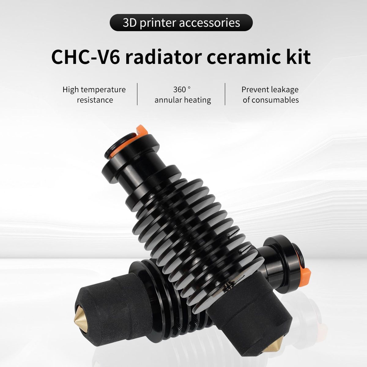 CHC Hotend V6 Hotend Ceramic Kit 24V for VORON2.4/Prusa Extruder 3D Printer Accessary Ceramic Heating Core Print Head Suitable for PLA/ABS/PETG/TPU/PA