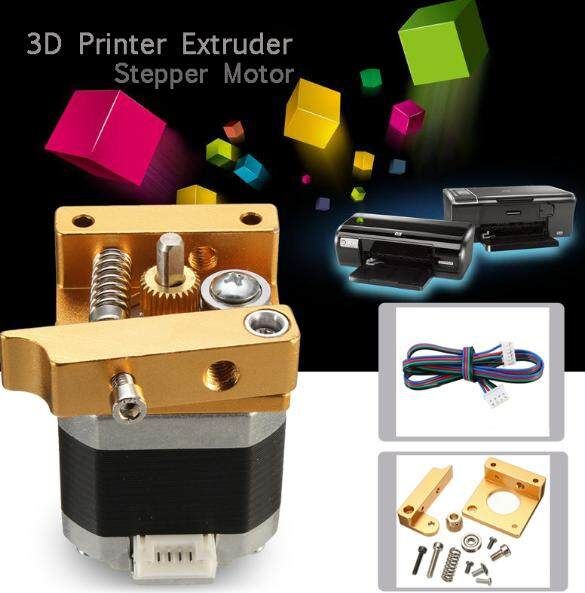3D Printer Aluminum Extruder Kit /w NEMA 17 Motor 1.75mm RepRap Prusa I3 Bracket Only (forward)