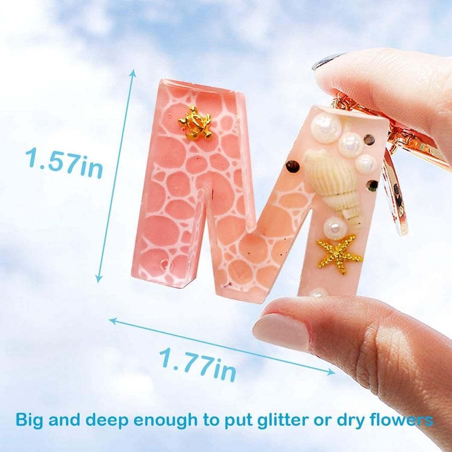Epoxy Casting Mold Set Include 1x Hand Drill 2x Drill Bits 30x Keyrings 100x Screw Pins for Making DIY Resin Supplies