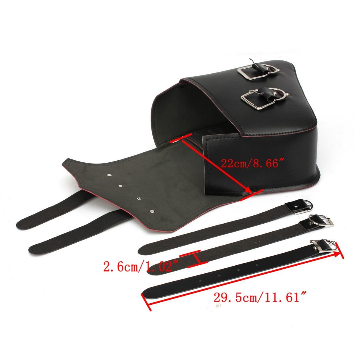 2pcs Universal Motorcycle Saddlebags PU Leather Storage Tool Pouch Luggage Side Bag For Harley Davidson  Cruiser HLS