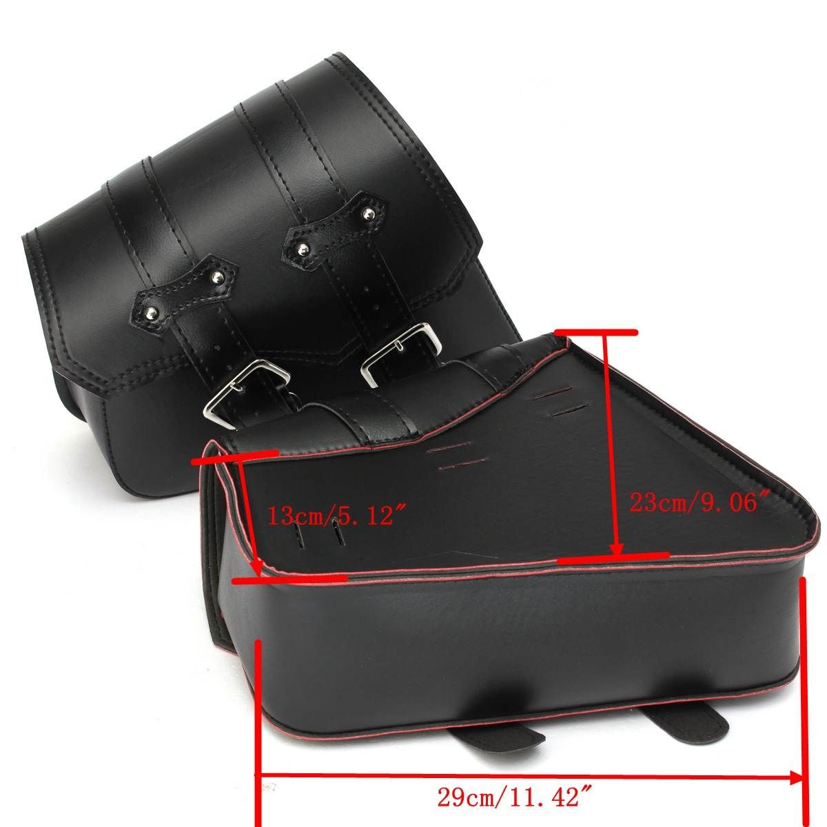 2pcs Universal Motorcycle Saddlebags PU Leather Storage Tool Pouch Luggage Side Bag For Harley Davidson  Cruiser HLS