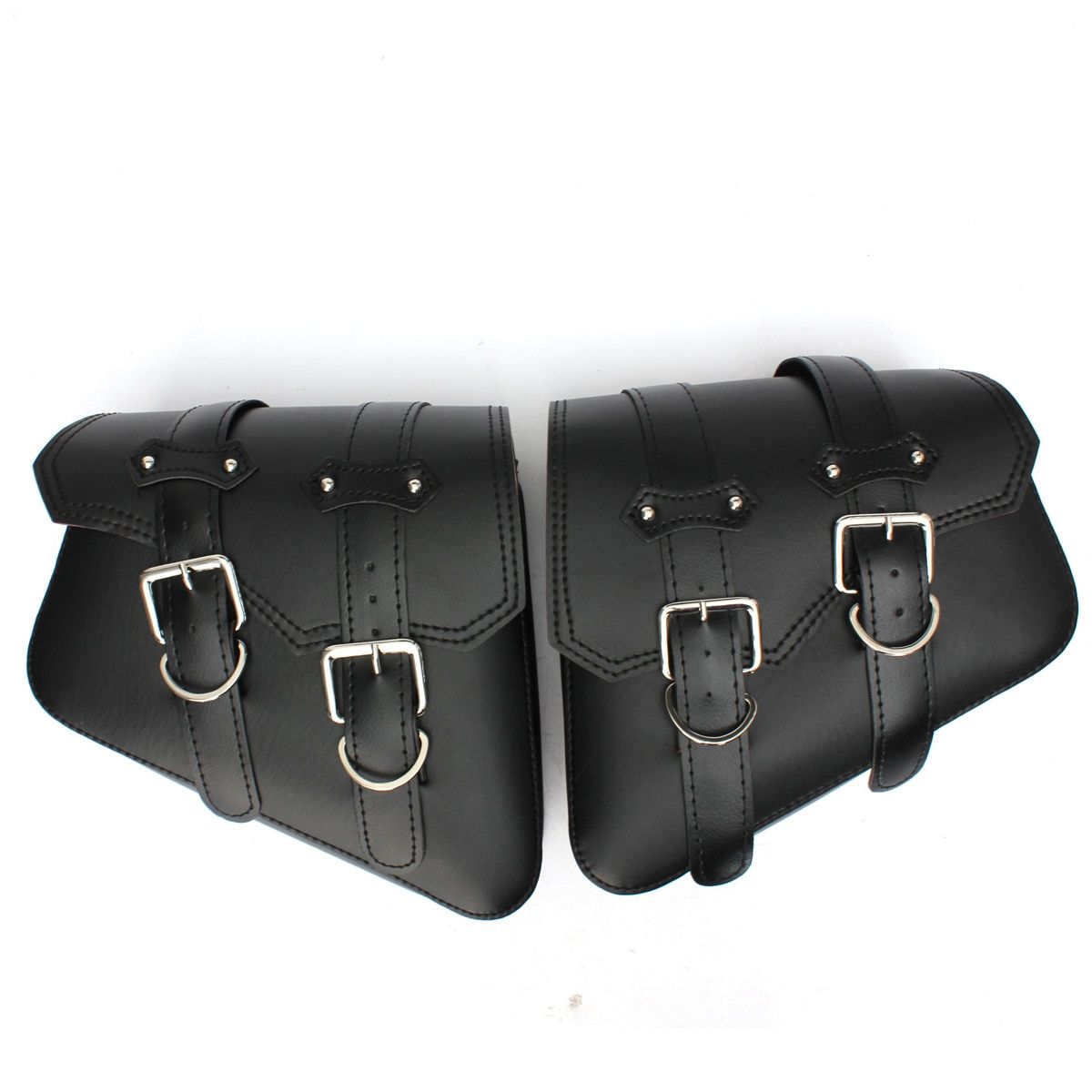 2pcs Universal Motorcycle Saddlebags PU Leather Storage Tool Pouch Luggage Side Bag For Harley Davidson  Cruiser HLS