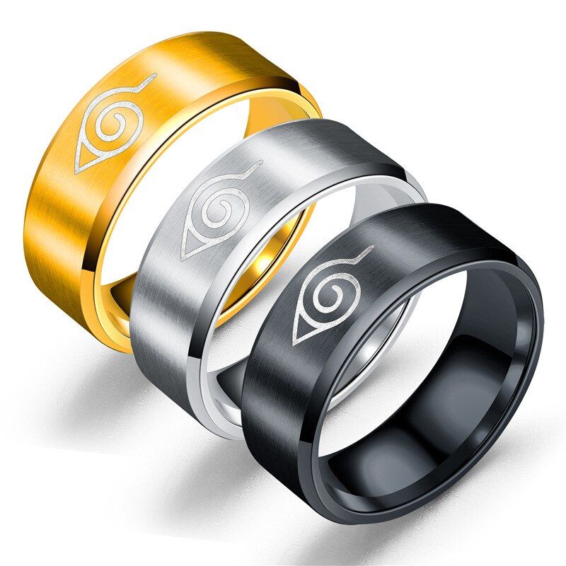 Anime Stainless Steel Ring Naruto Ring Arm Warmers Cosplay
