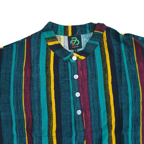 Men's Summer Hawaiian Short Sleeves Stripe Shirts