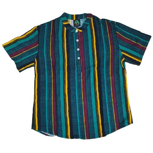 Men's Summer Hawaiian Short Sleeves Stripe Shirts