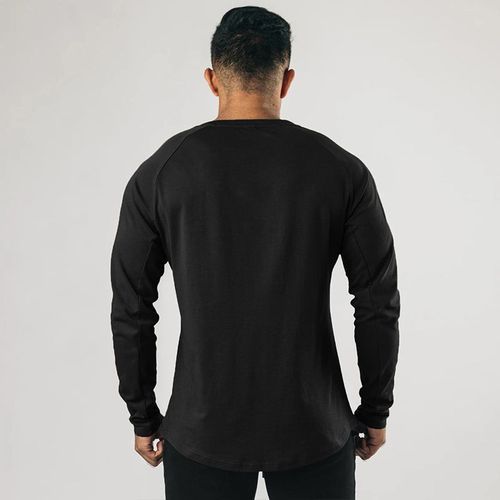 Men's Slim Fit V Neck Long Sleeve Muscle Tee T-shirt Casual Tops