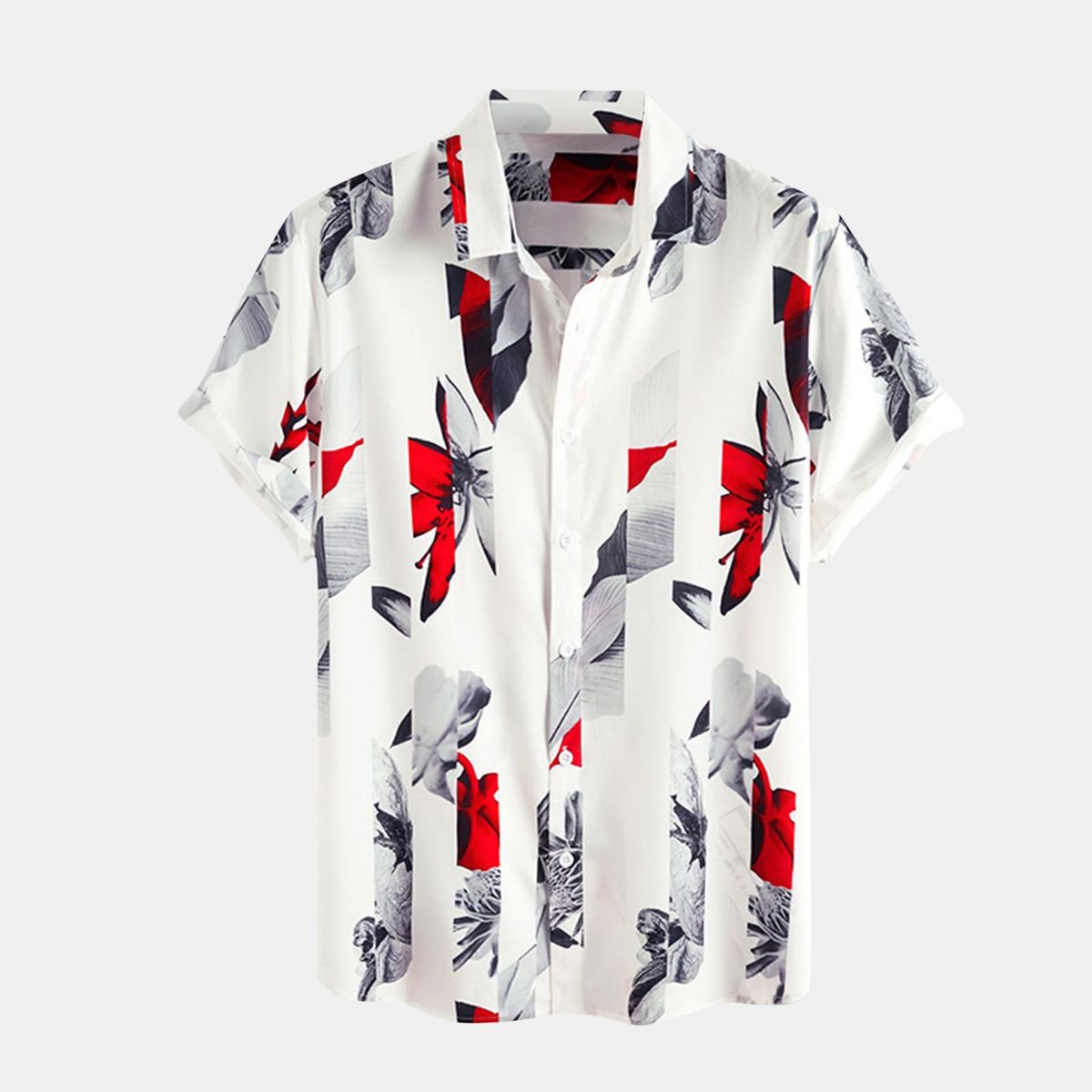 Summer short sleeved top single breasted shirt