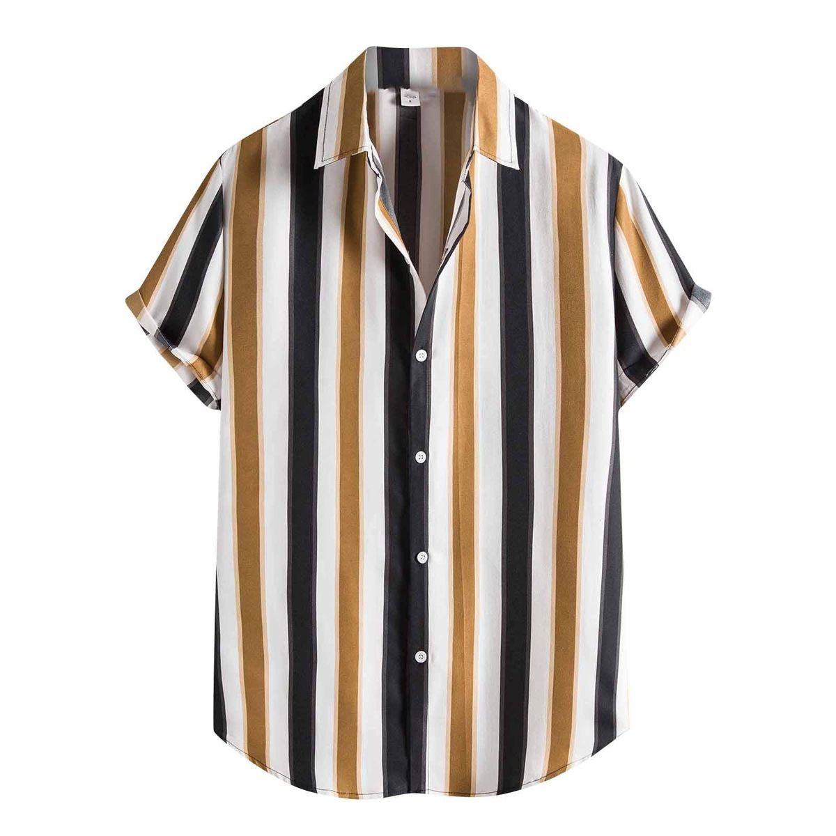 Summer short sleeved top single breasted shirt