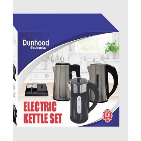 Dunhood Electric Kettle Tray Set -  0.6l - 2200W - Silver