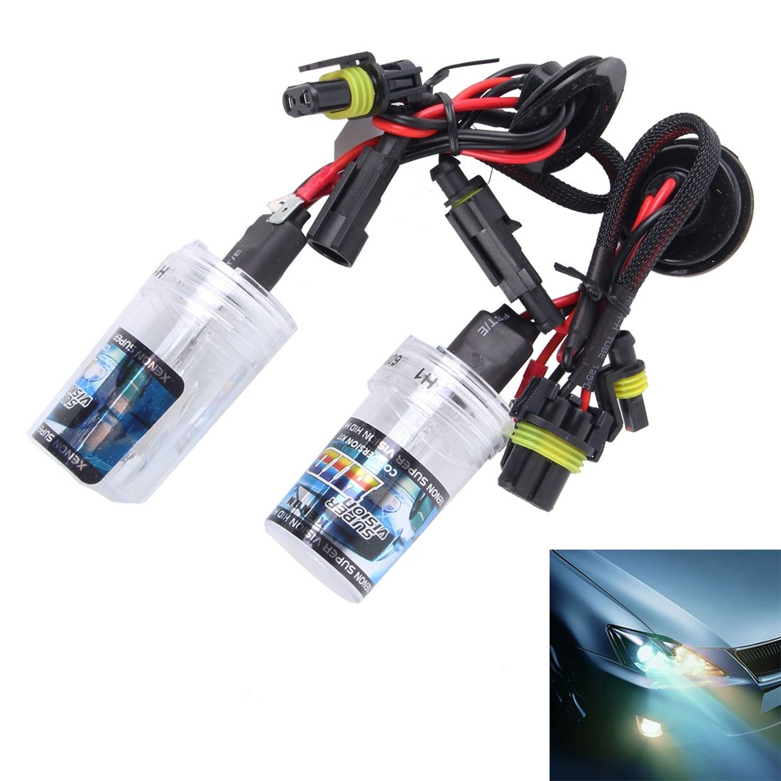 2PCS DC12V 35W H8/H11 HID Xenon Light Waterproof Head Lamp