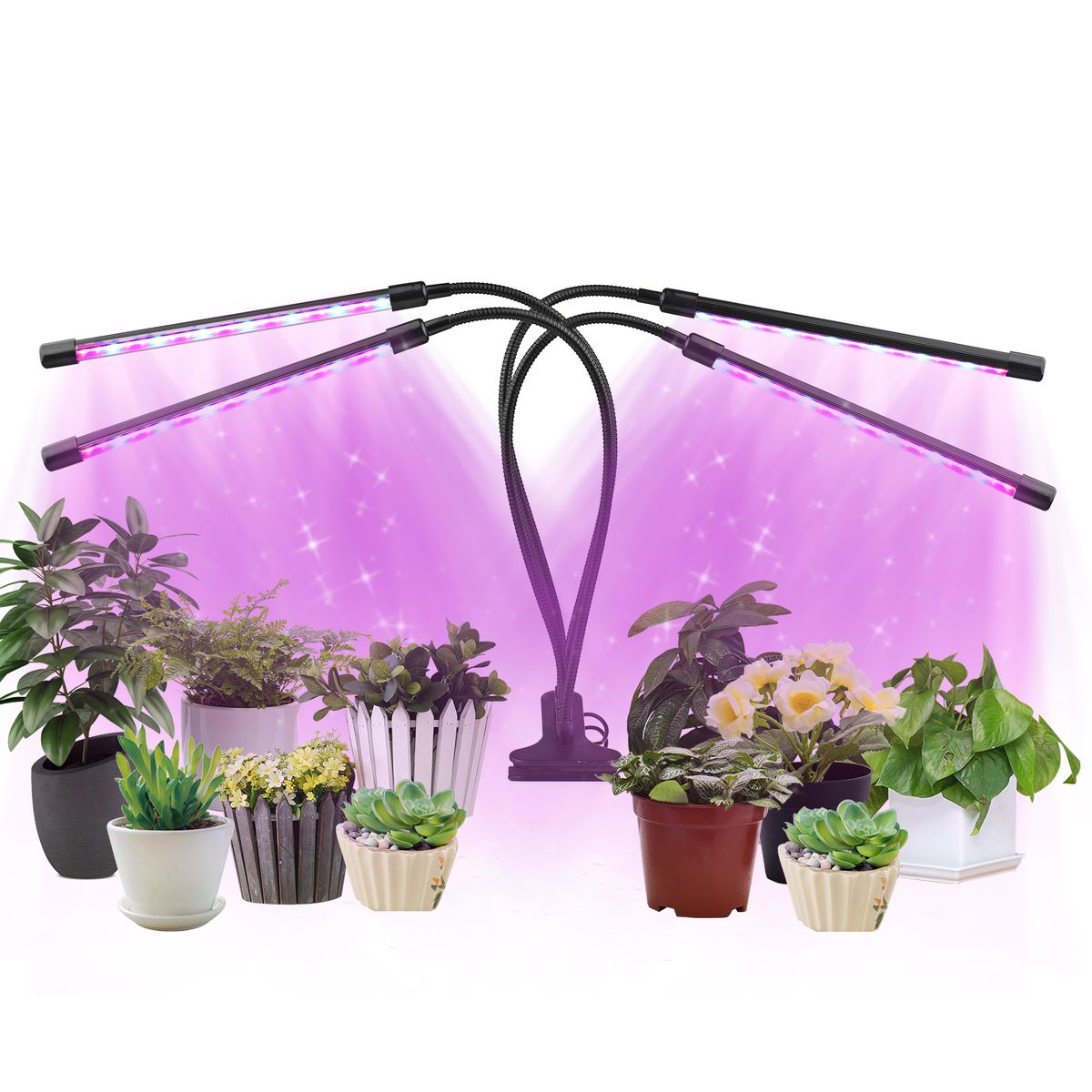 4 Head Grow Light For Indoor Plants 84 LEDs Plant Growing