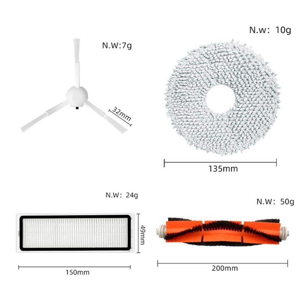 Main Side Brush Filter Mop Cloth for Dreamebot L10S Ultra