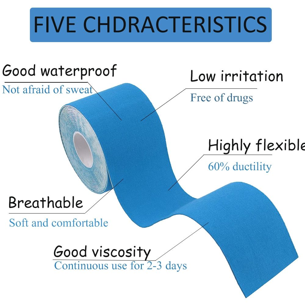 Elastic Tape Kinesiology Athletic Recovery Kneepad Sports Ty Muscle Pain Relief Knee Pads Support Gym Fitness Bandage
