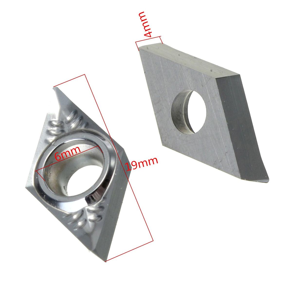 10Pcs Silver Blades DCGT11T304-AK H01 / DCGT32.51-AK H01 Carbide Inserts Used for Aluminum Alloy