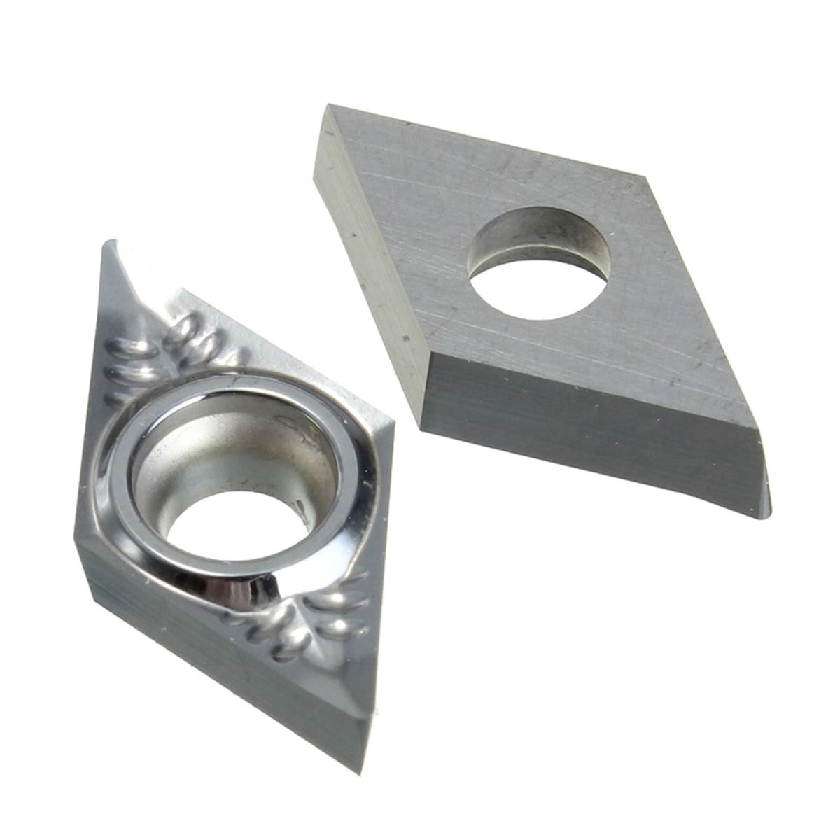 10Pcs Silver Blades DCGT11T304-AK H01 / DCGT32.51-AK H01 Carbide Inserts Used for Aluminum Alloy