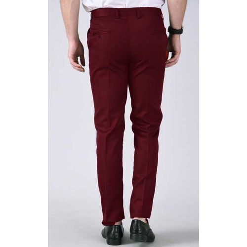 Men's Wine Trouser (Men's Quality Plain Suit Trouser)