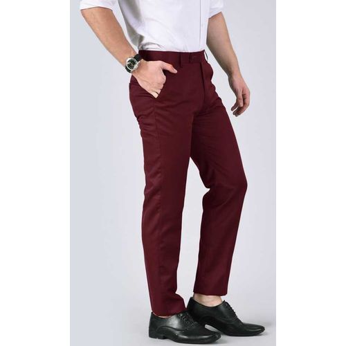 Men's Wine Trouser (Men's Quality Plain Suit Trouser)