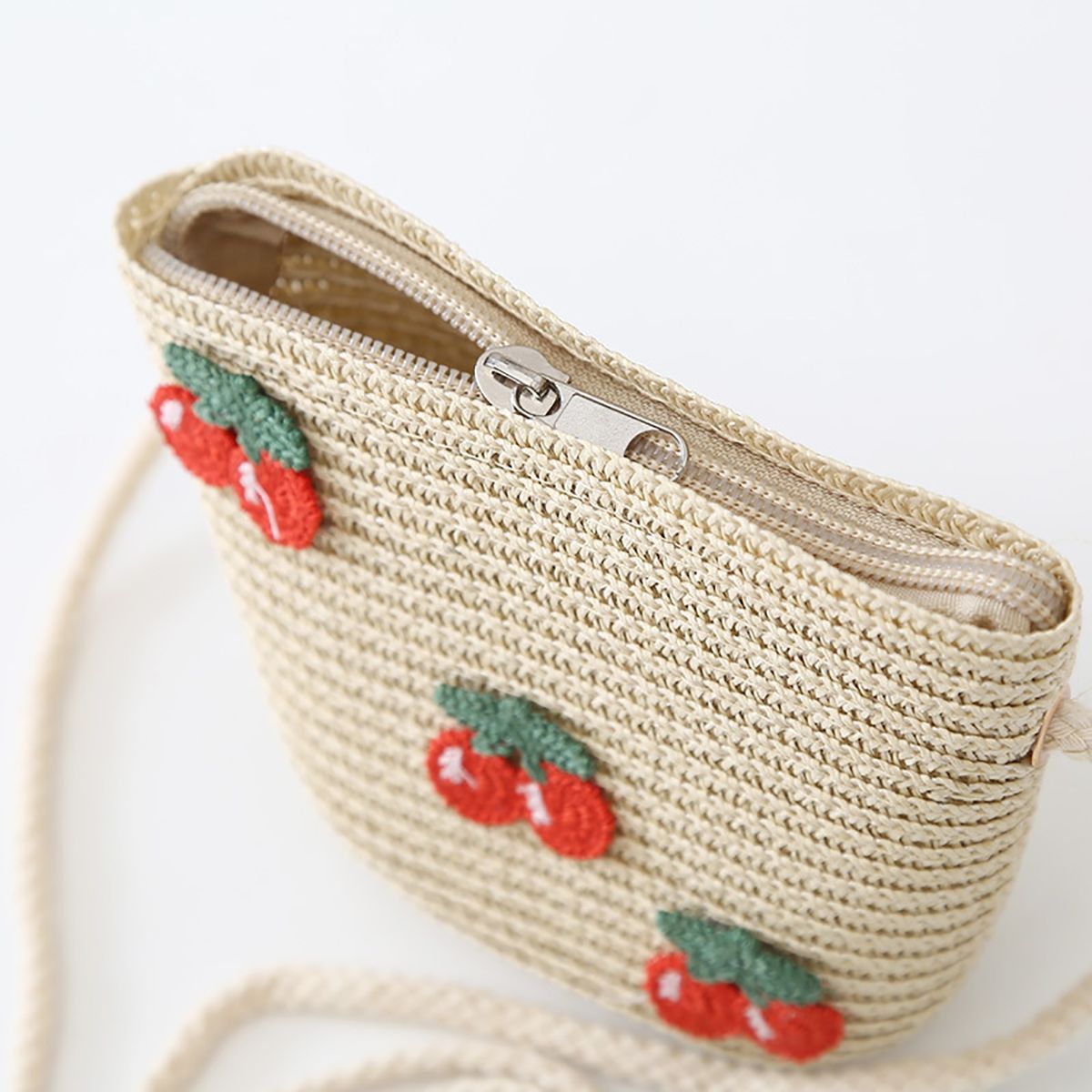 Hat Bag Set Baby Girls Breathable Straw Hat Handbag Beige