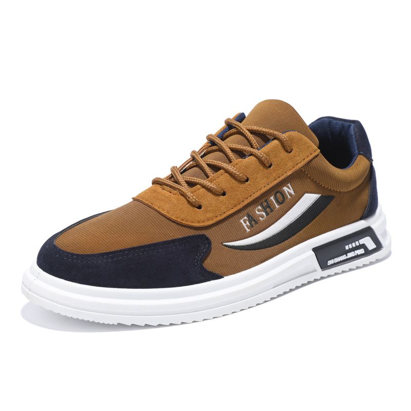Men's Sneaker Running Classic Comfortable Flat Shoes Non-slip - Brown & Navy