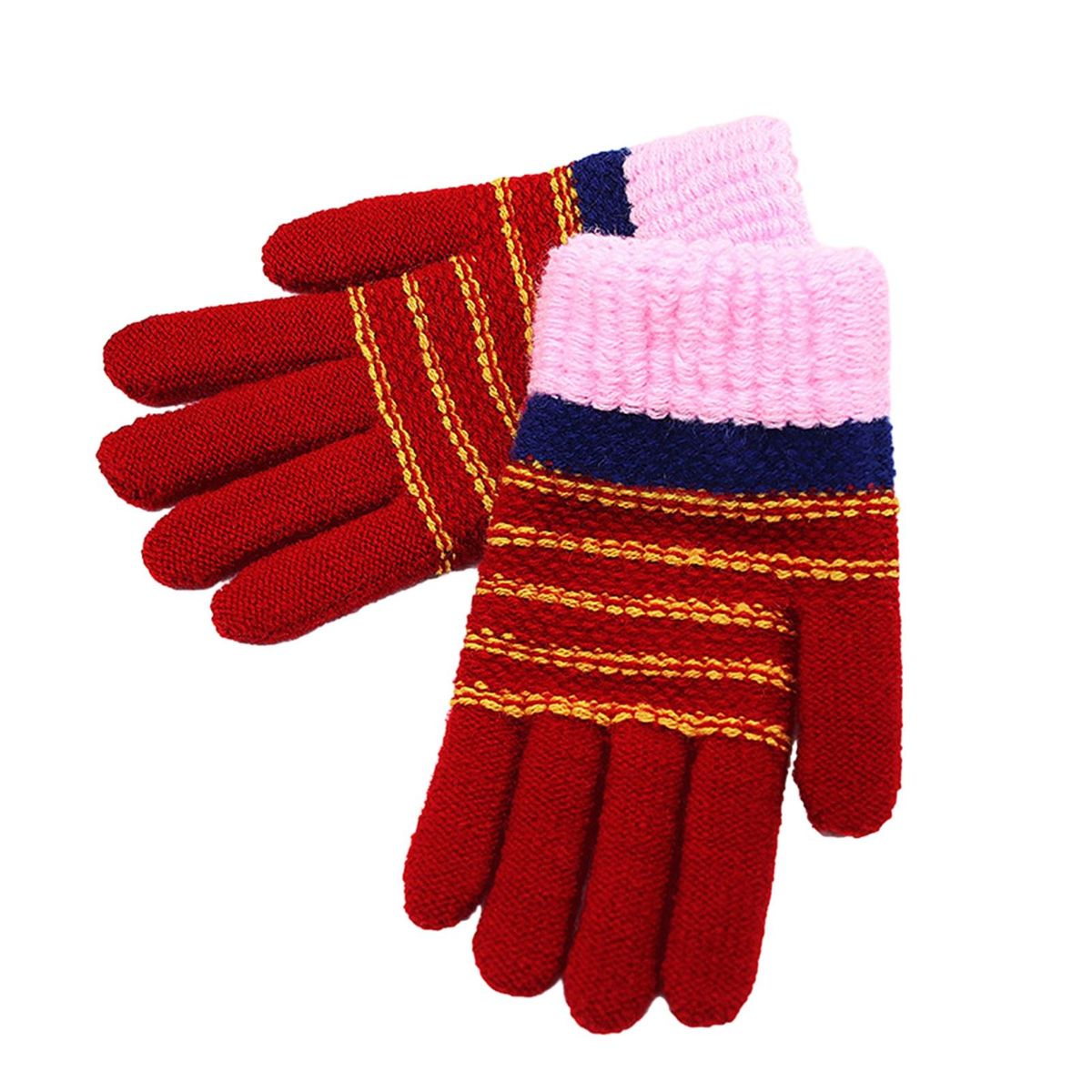 Breathable Gloves Cozykids Winter Writing Gloves Soft Knitted Plush Red