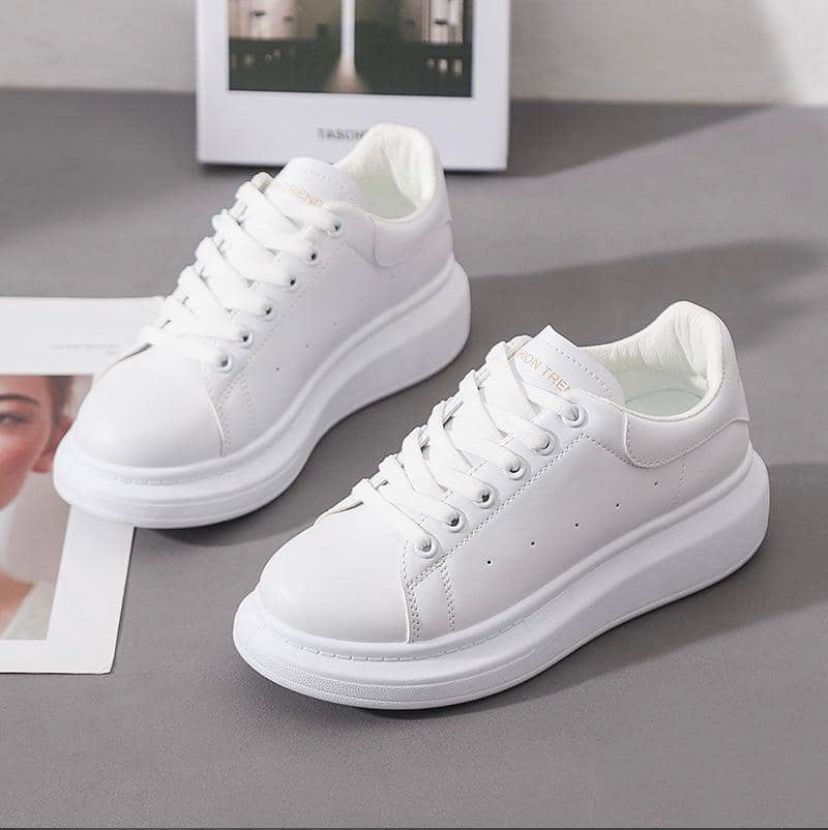Sporty Unisex White Sneakers