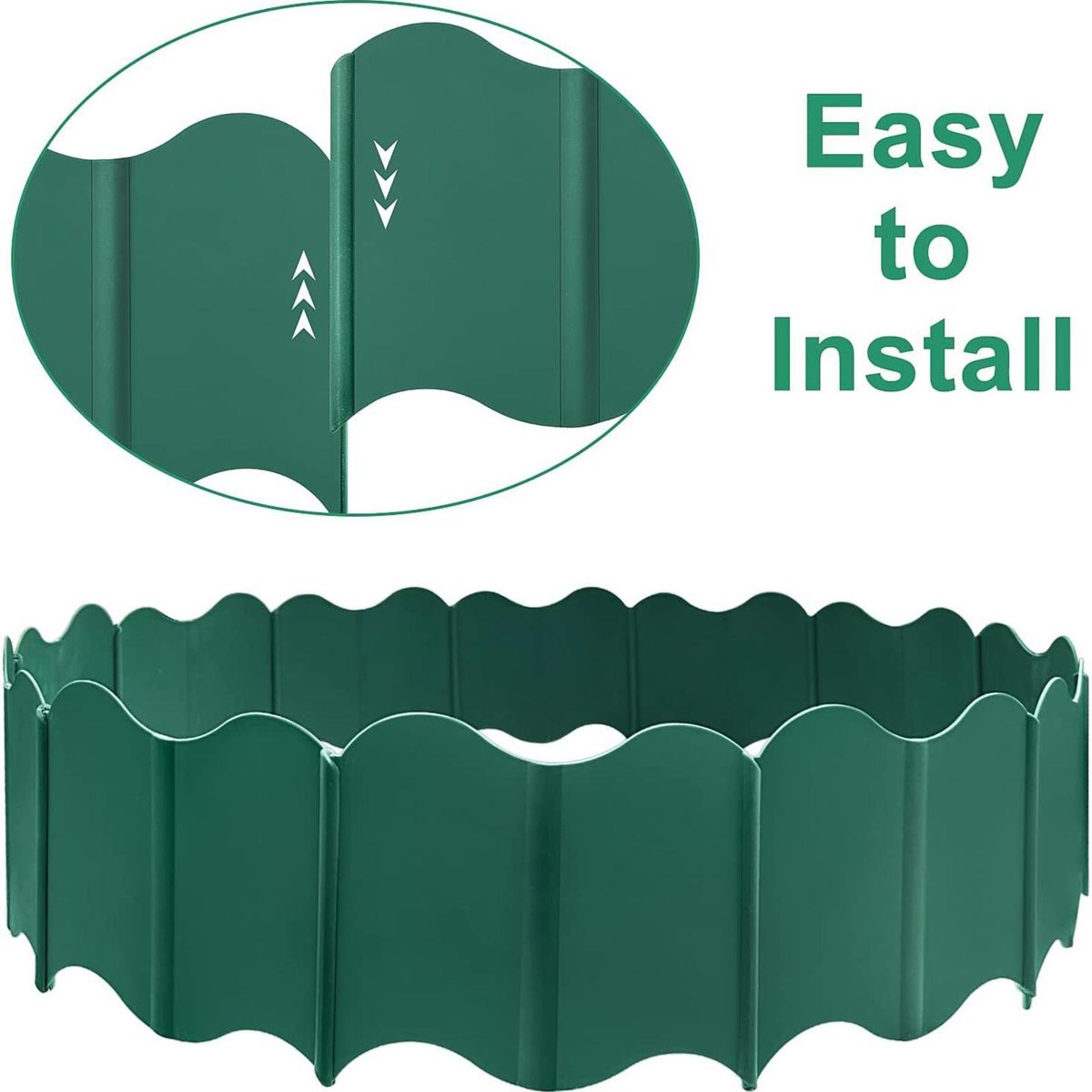 20Pcs Garden Edging Garden Edging Border, Garden Landscape Edging Border Green