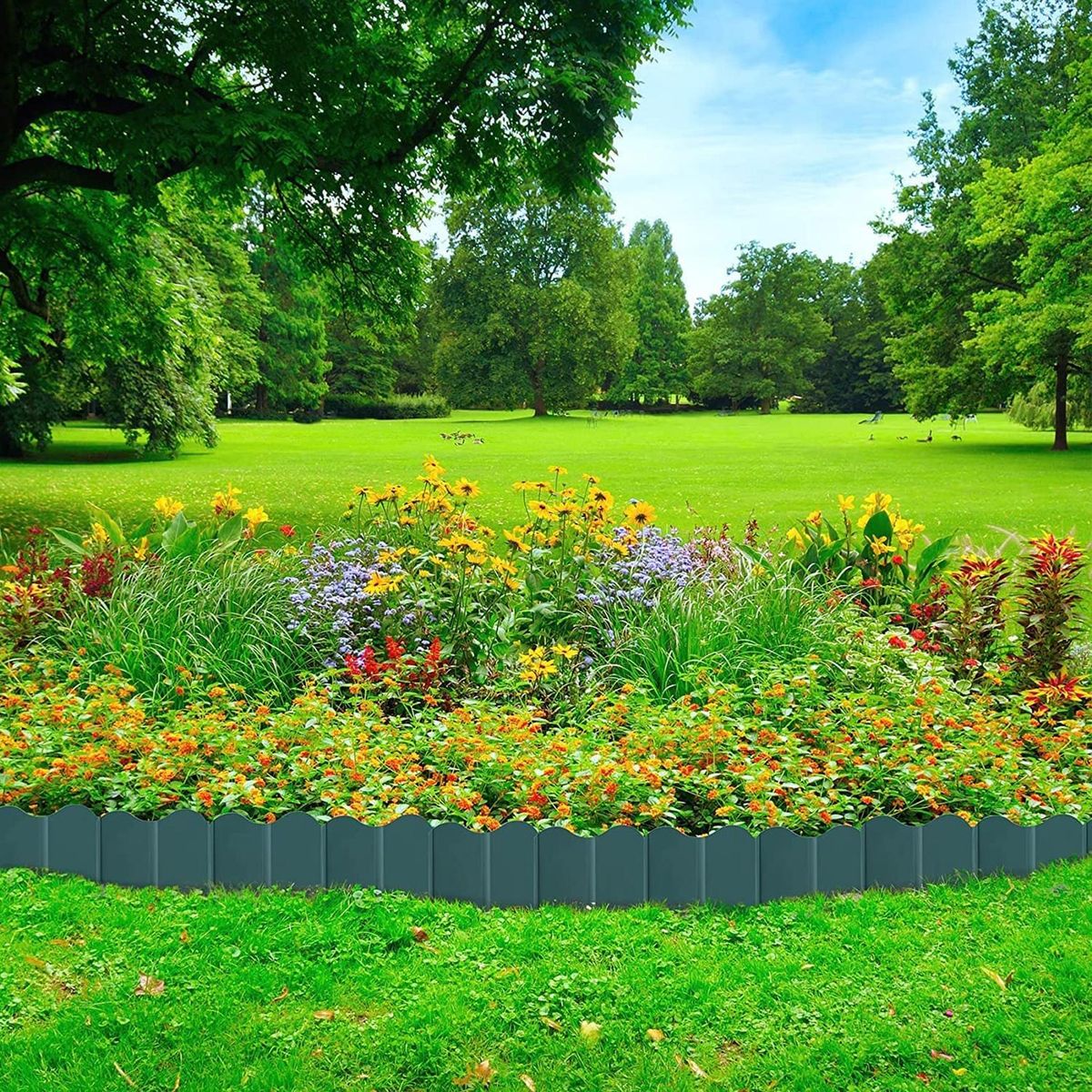 20Pcs Garden Edging Garden Edging Border, Garden Landscape Edging Border Green