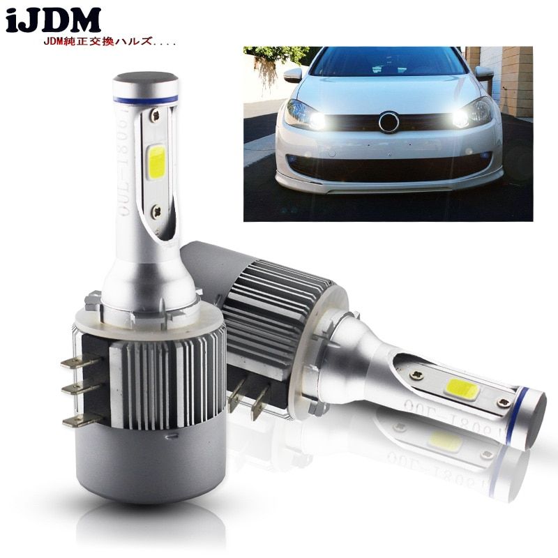LED Bulb Headligh 24W 2000LM Wireless Car Headlight Lamp 12V Conversion Driving Light 6500K  For VW Audi BMW Crystal Blue