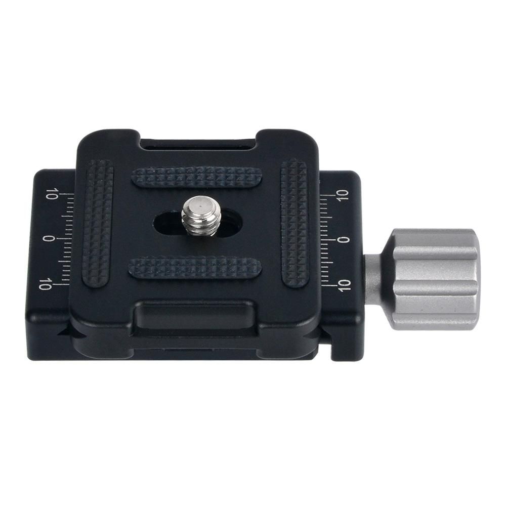 Andoer DC-34 Quick Release Plate Clamp Adapter with One Quick Release Plate 1/4" Screw for Arca-Swiss AS Standard QR Tripod Head