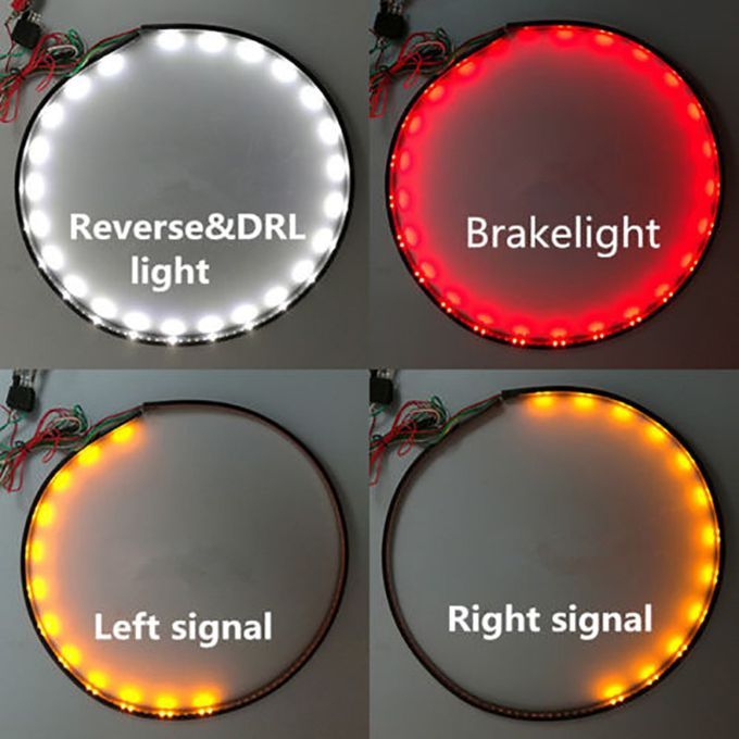 60/48Inch Flexible LED Truck Tailgate Light Strip DRL-Black