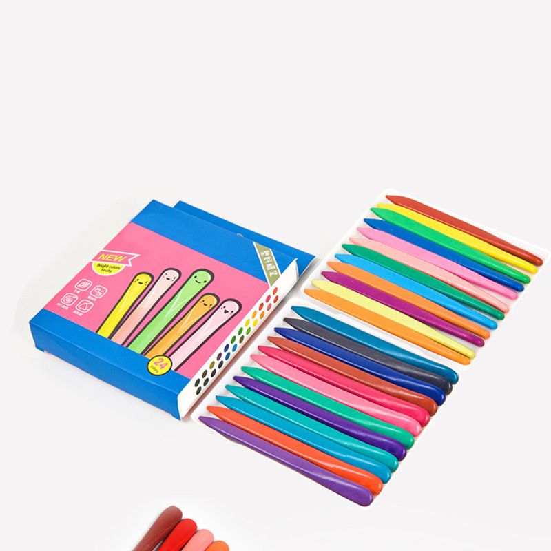 36 Colors Triangular Crayons Safe Non-Toxic Triangular For
