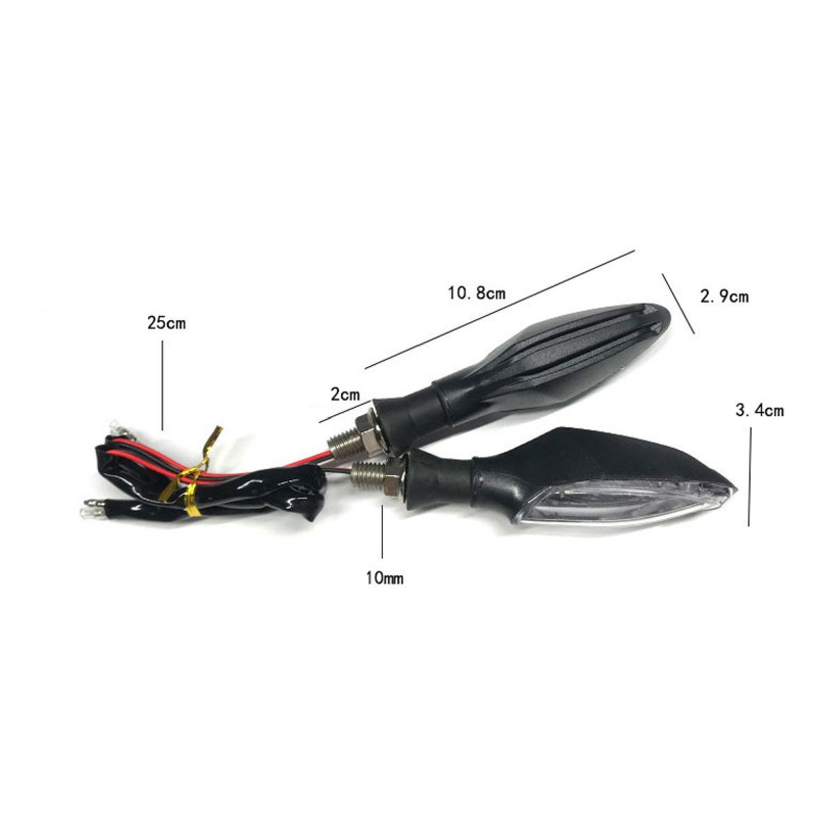 2Pcs Turn Signal Convenient Wide Application Power-Black