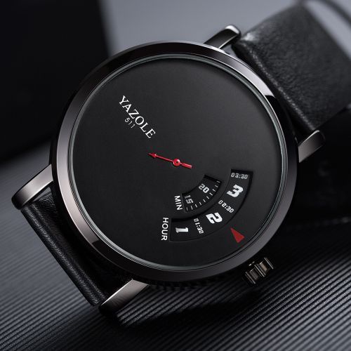 Top Luxury Brand Watch Famous Fashion Sports Cool Men Quartz Watches Wristwatch Gift For Male YZL511H-Black