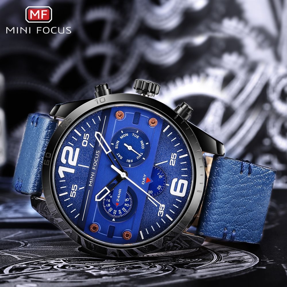 Top Luxury Brand Watch Famous Fashion Sports Cool Men Quartz Watches Waterproof Wristwatch For Male Blue