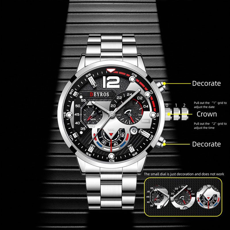 Men Calendar Quartz  Luminous Digital Watch