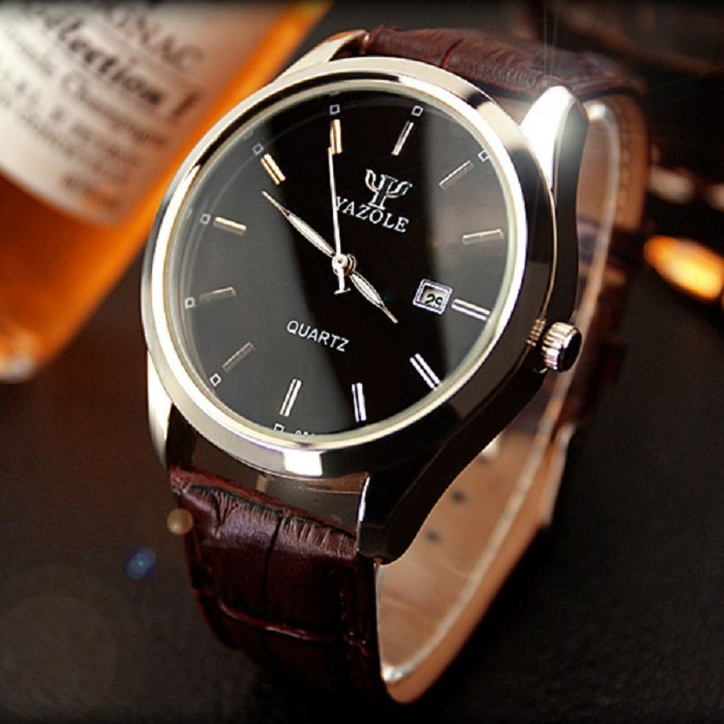 Watch Fashion Sports Men Quartz Watches Wristwatch Gift For Male YZL308H-Brown
