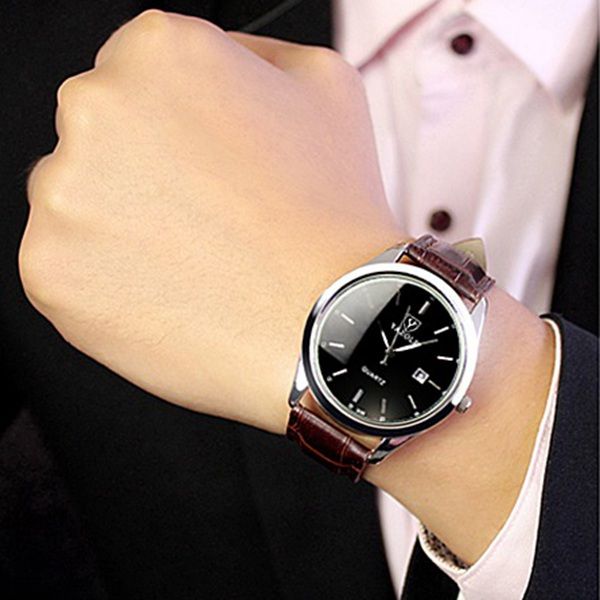 Watch Fashion Sports Men Quartz Watches Wristwatch Gift For Male YZL308H-Brown