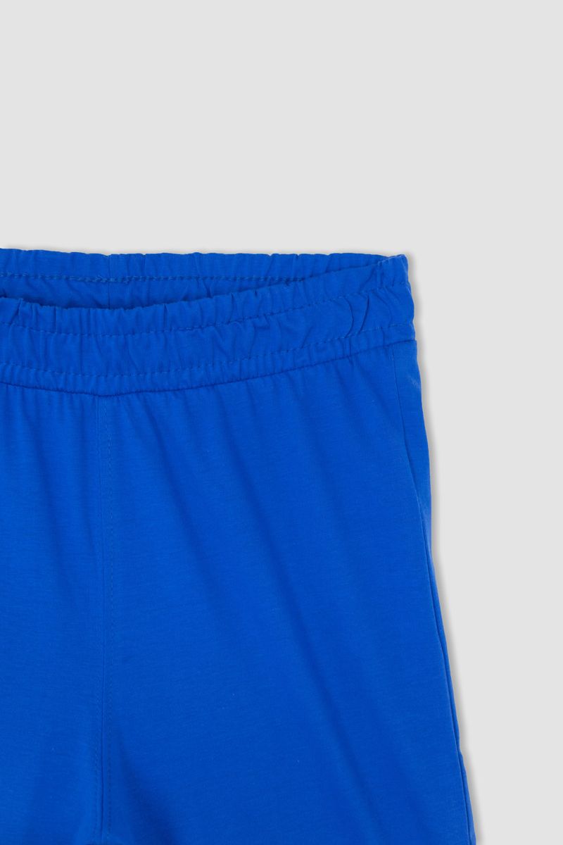 Boy Knitted Regular Fit Bermuda -Blue