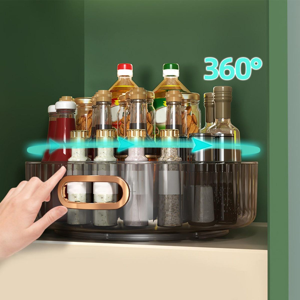 Countertop Organizer Spice Rack Cosmetics Makeup Tray 11" For Pantry