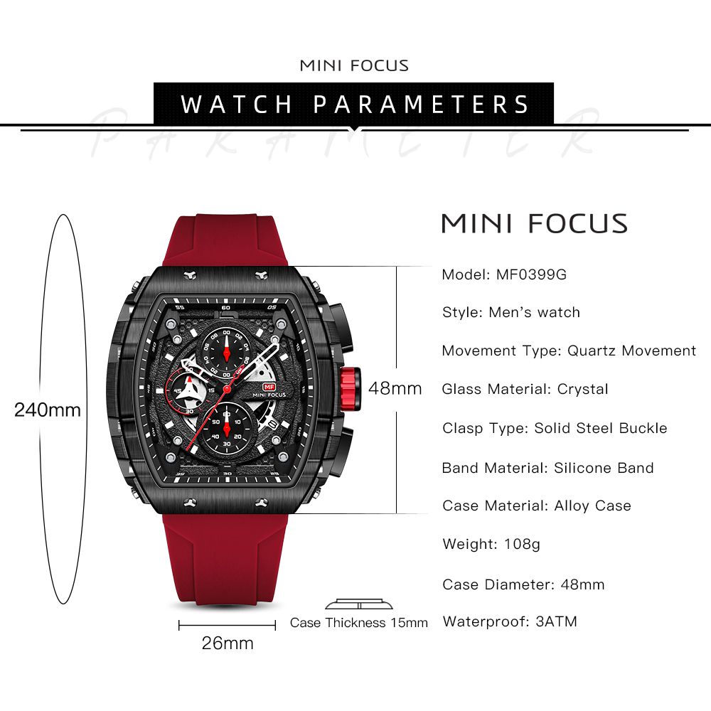 Watch Fashion Sports Men Quartz Watches For Male MF0399G.04